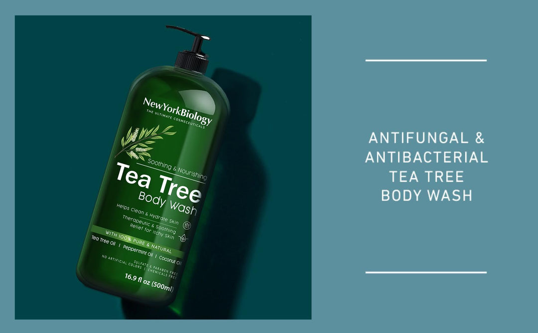 Tea Tree Oil Body Wash - HUGE 16 OZ - 100% Pure &amp; Natural - Extra Strength Professional Grade - Helps Soothe Toenail Fungus