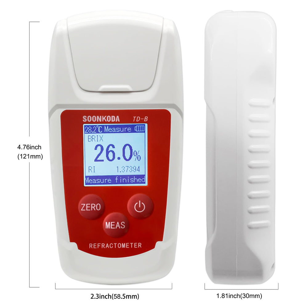 Digital Brix Refractometer with ATC 0-55% Brix Tester for Fruit,Juice,Drink,Beverages,Suger Content Test Measurement for Sugar Solutions Food,Brix Meter for Plants