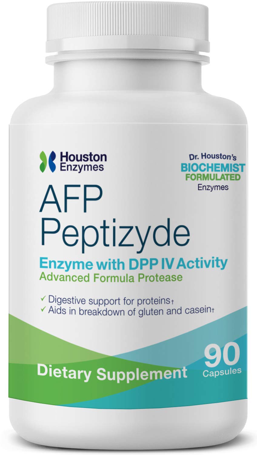AFP Peptizyde - Digestive Enzyme Combination for Protein, Casein &amp; Gluten Proteins - Digestive Enzymes for Women and Men (90 Capsules)
