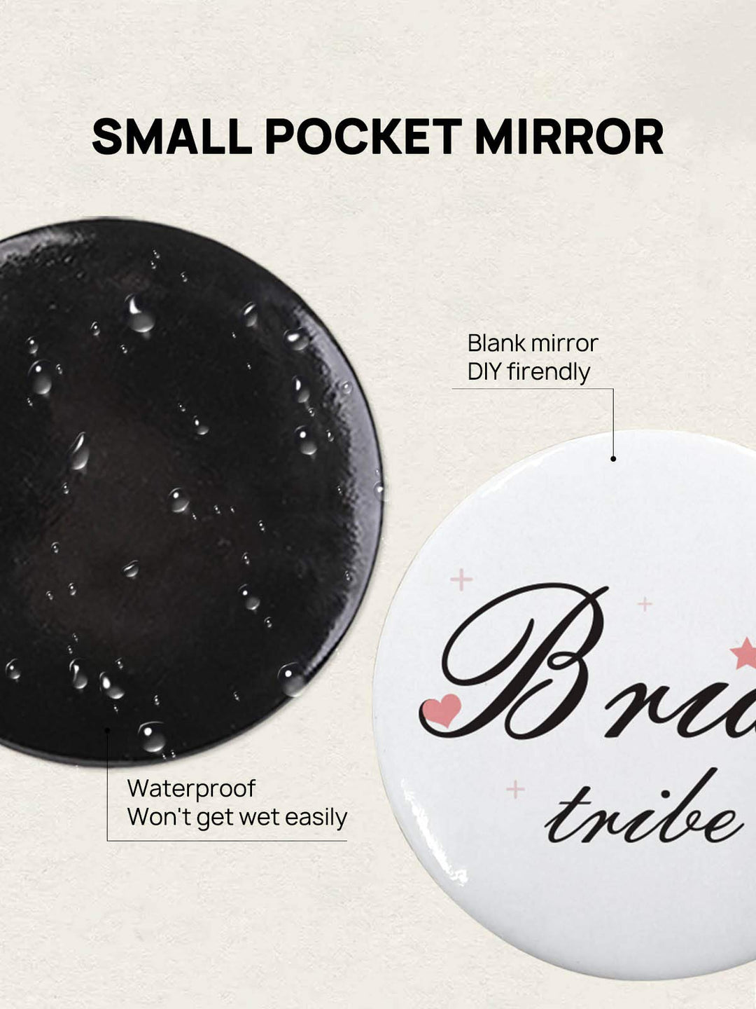 Compact Mirror Bulk Round Makeup Glass Mirror for Purse Great Gift 2.5 Inch Pack of 12 (White)