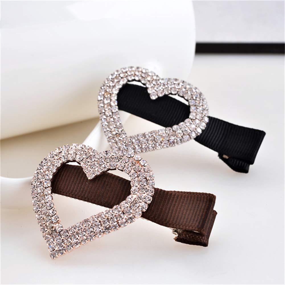 Casualfashion 9Pcs Women Girls Headwear Bling Rhinestone Crystal Hair Clip Alligator Duckbill Barrette Hairpin Hair Beak Concorde Clip Slide Assorted Patterns (Silver Tone)