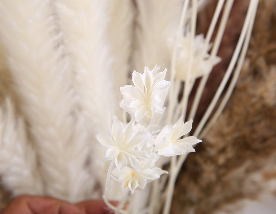 100pcs Pampas Grass Bouquet Natural Dried Flowers Decor for Arrangements Boho Home Decor Wedding Decor