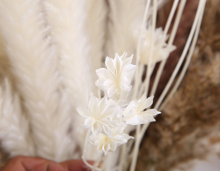 100pcs Pampas Grass Bouquet Natural Dried Flowers Decor for Arrangements Boho Home Decor Wedding Decor