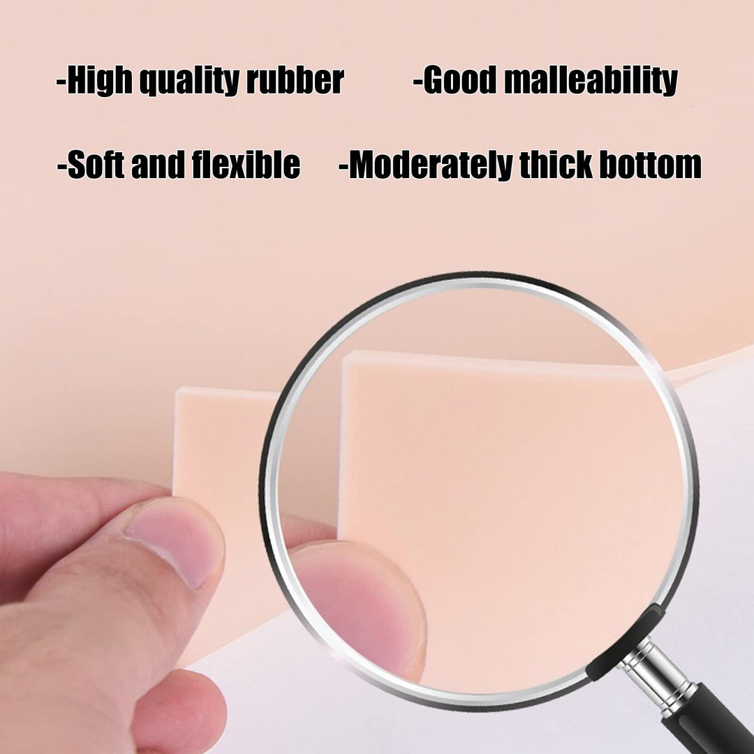 SOTICA 5PCS Tattoo Practice Skin - Soft 6×8&#39;Tattoo Skin Fake Skin for Tattooing Silicone Tattoo Skin for Makeup Tattooing Microblading Fake Eyebrows Practice Skins for Tattoo Supplies(1.2MM)