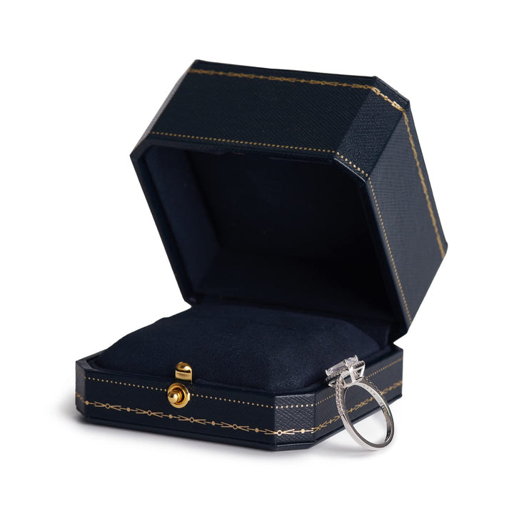 Noble Engagement Ring Box Octagonal Ring Box for Wedding Ceremony