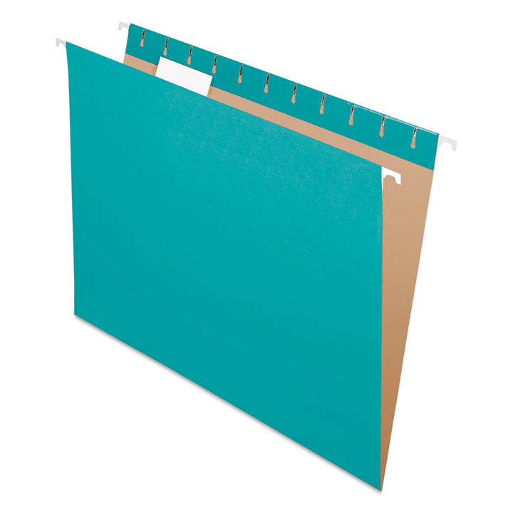 Pendaflex Recycled Hanging Folders, Letter Size, Aqua, 