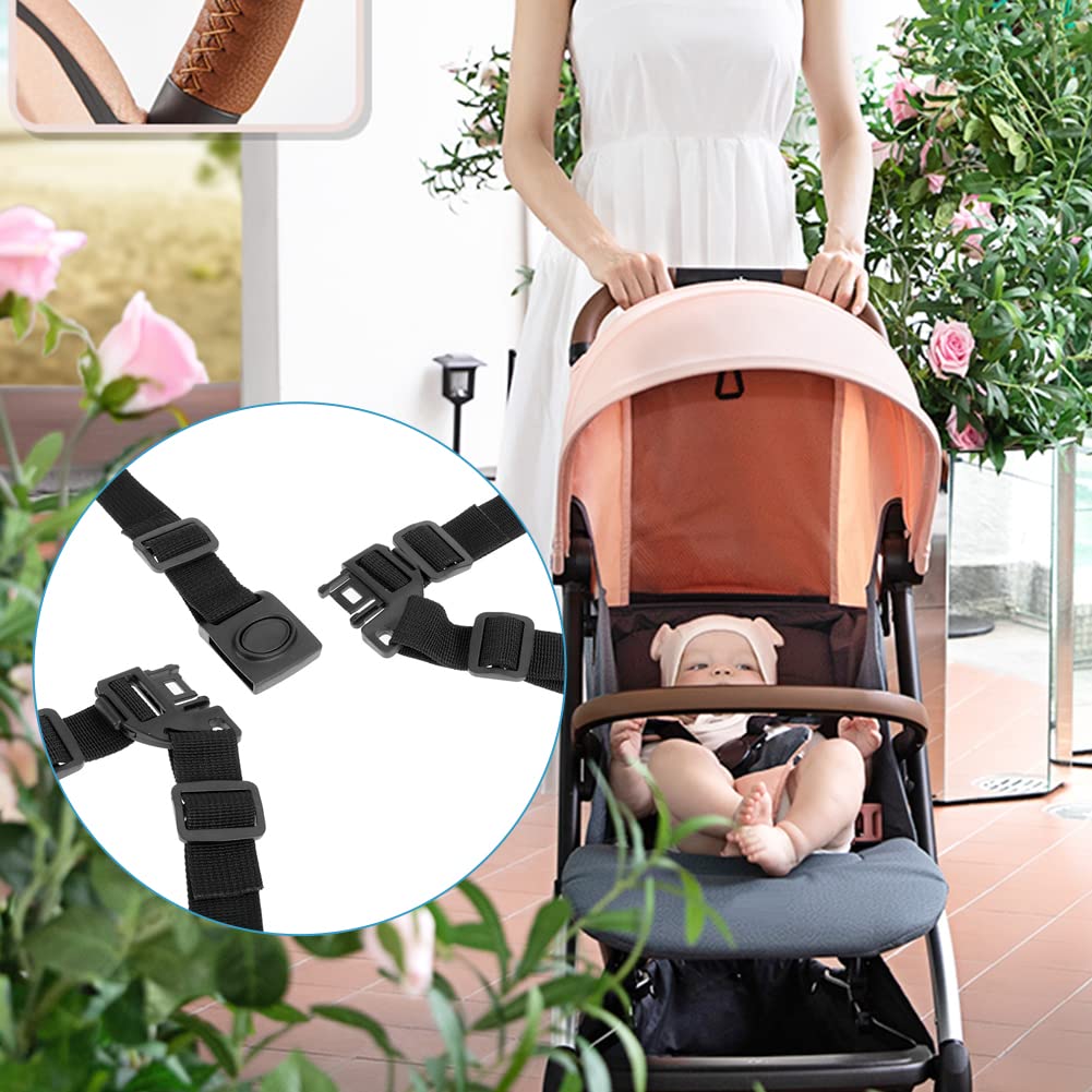 Universal Baby 5 Point Harness Belt High Chair Safety Belts Harness Stroller Children Pushchair Rotating Protection Adjustable Shoulder Strap Belts Straps for Pram Accessories(Buckle Type)