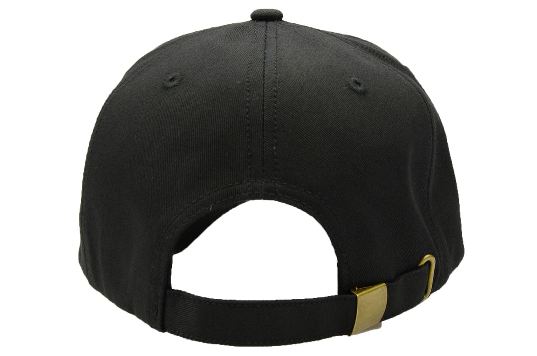 Cap Oversize XXL High Crown Baseball Cap Big Head Hats for Men Dad Hat Adjustable Plain Running Cap 23.6-25.6 (Black)