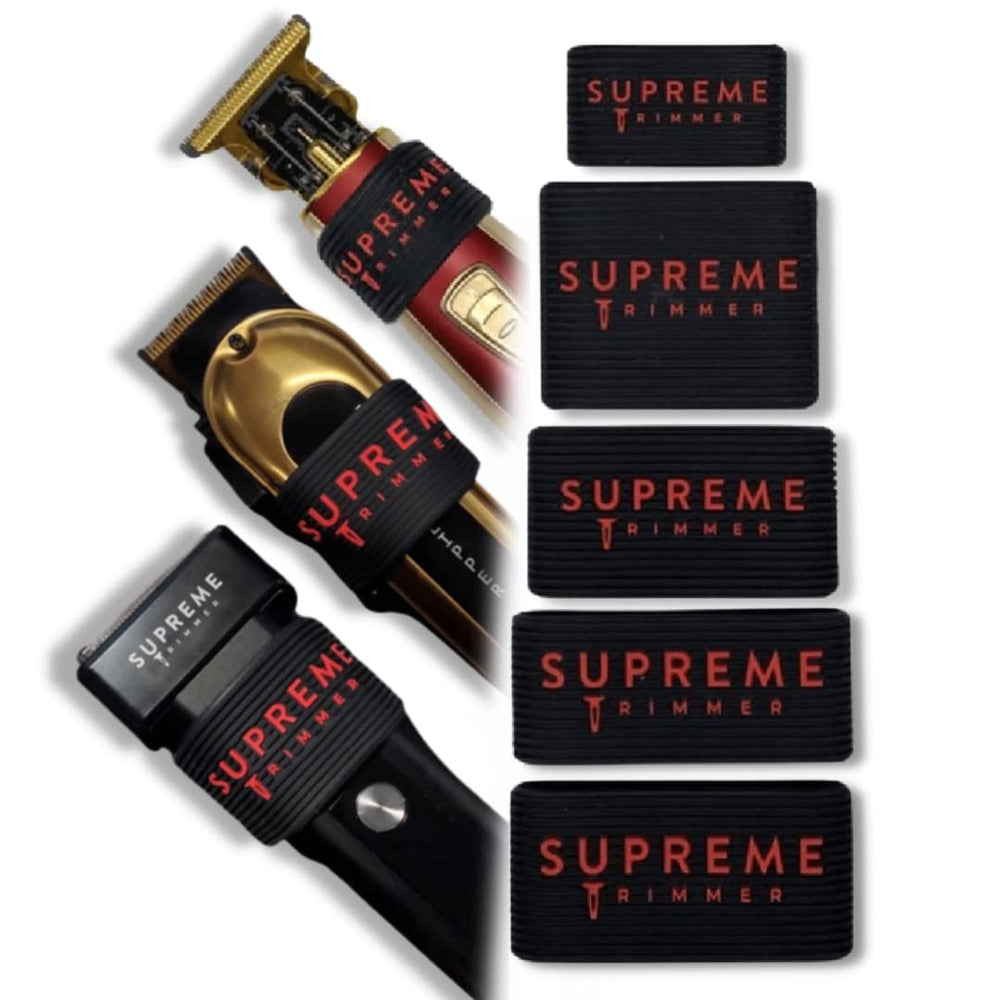 by Supreme Trimmer - Professional Barber Grippers ( 5 Piece ) Non Slip Clipper Bands SGR50 Barber Sleeve for Hair Clipper - Barber Hair Trimmer Grip