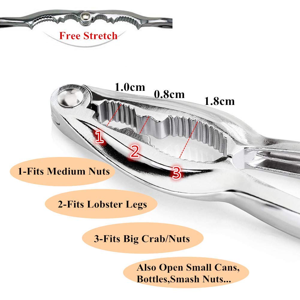 Seafood Tools Set 8Pack Crab Legs Crackers Nut Cracker Crab Forks Picking Eating Tool Shellfish Lobster Shell Opener