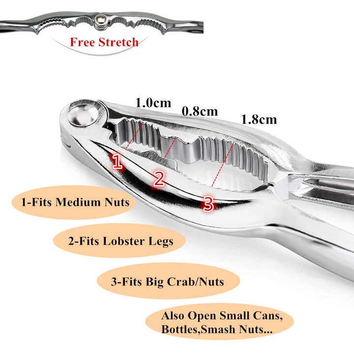 Seafood Tools Set 8Pack Crab Legs Crackers Nut Cracker Crab Forks Picking Eating Tool Shellfish Lobster Shell Opener