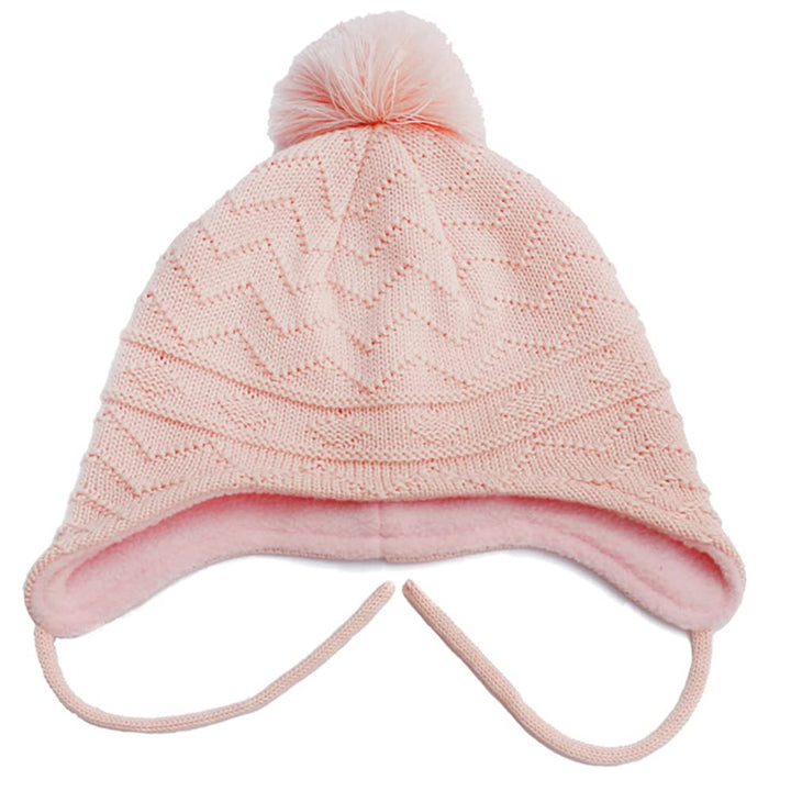 Toddler Winter Hat with Mittens Set - Baby Kids Warm Fleece Knit Beanie Hat &amp; Thick Gloves Skiing Cap for Girls(Pink, S/1-3 Years)