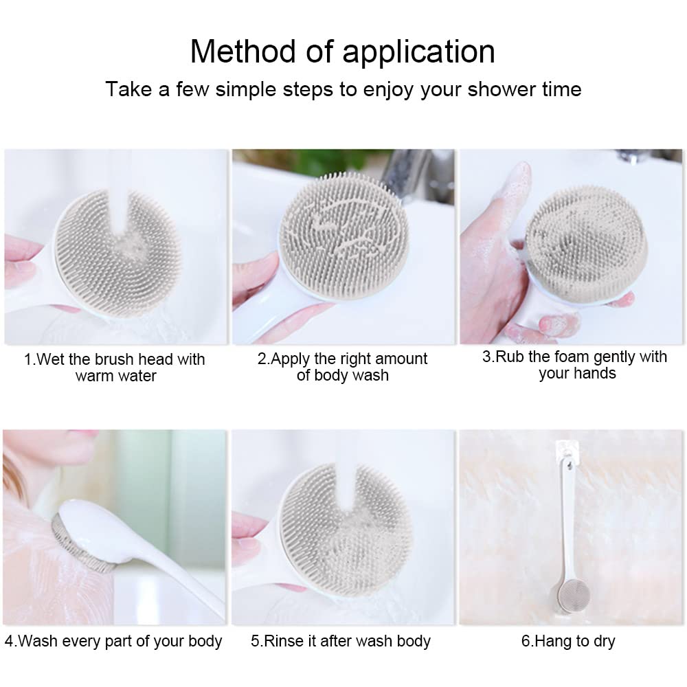 Silicone Back Scrubber for Shower, Back Washer Brush Lo