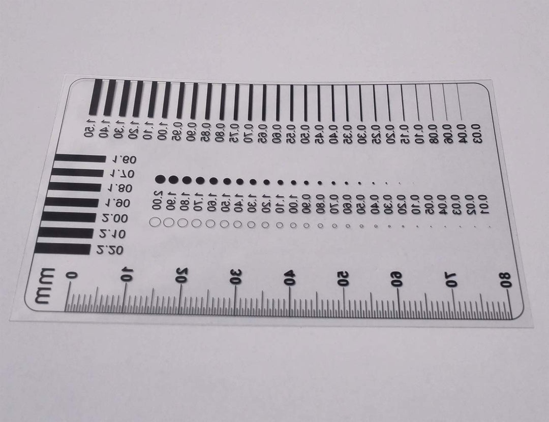 High-Precision Polyester Size Estimation Chart SEC Scratch Measure Defect Compare Stain Test Film Dot Gauge Spot Meter (2220d)