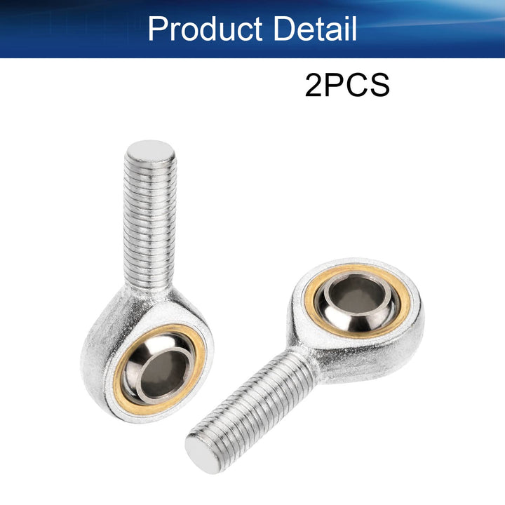 2Pcs SAL12T/K M12 Rod End Ball Bearing 12mm Fisheye Male Thread Connector Joint Bearing Left Hand Rod End Bearing