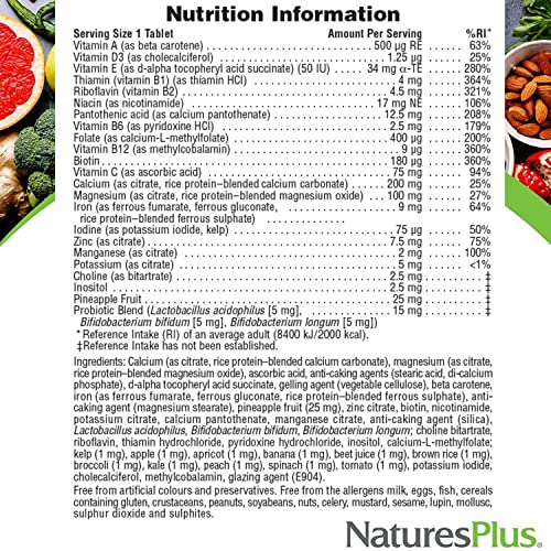 Natures Plus Source of Life Prenatal - 800 mcg Folate, 