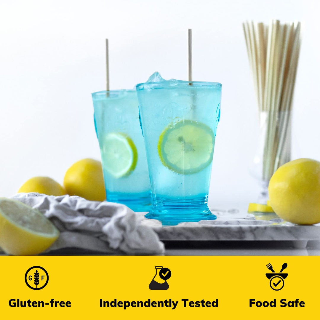 HAY! Natural Drinking Straws, Tall 7.75&#39;&#3