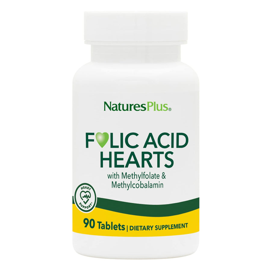 Natures Plus Folic Acid Hearts (Methylfolate) - 400 mcg