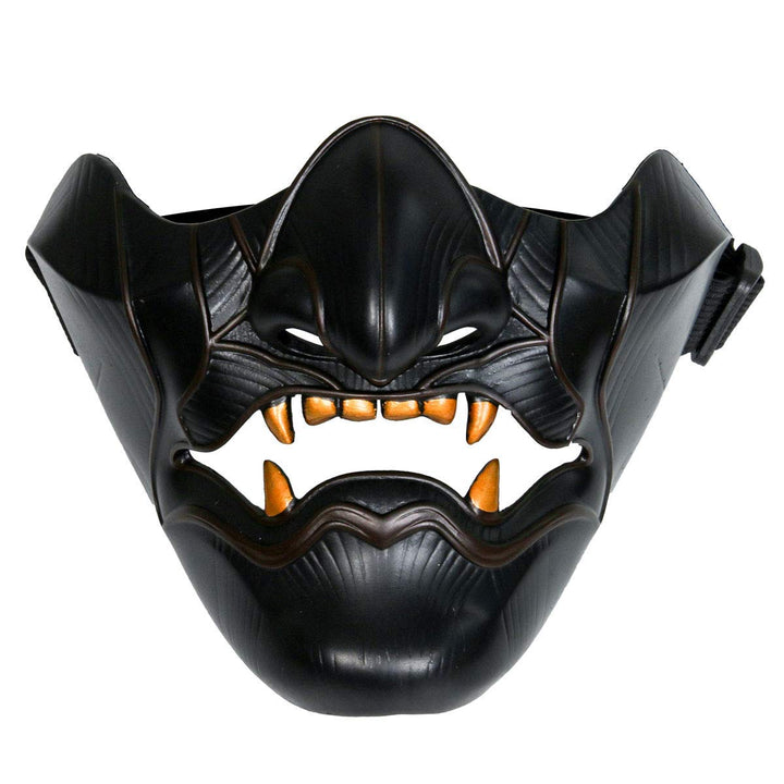 Ghost of Tsushima Mask Jin Sakai Half Face Mask Cosplay Helmet Halloween Resin Mask Props Gifts Party Costume Accessory (Resin)