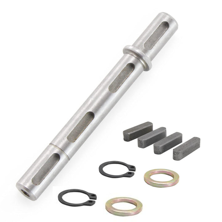 Output Double Shaft Diameter 14mm Output Shaft 0.55 Dual Shaft Output Length 130mm fit for Worm Reducer Gearbox NMRV030 RV030 Nema23 Stepper Motor with Gaskets S Ring Corner pin