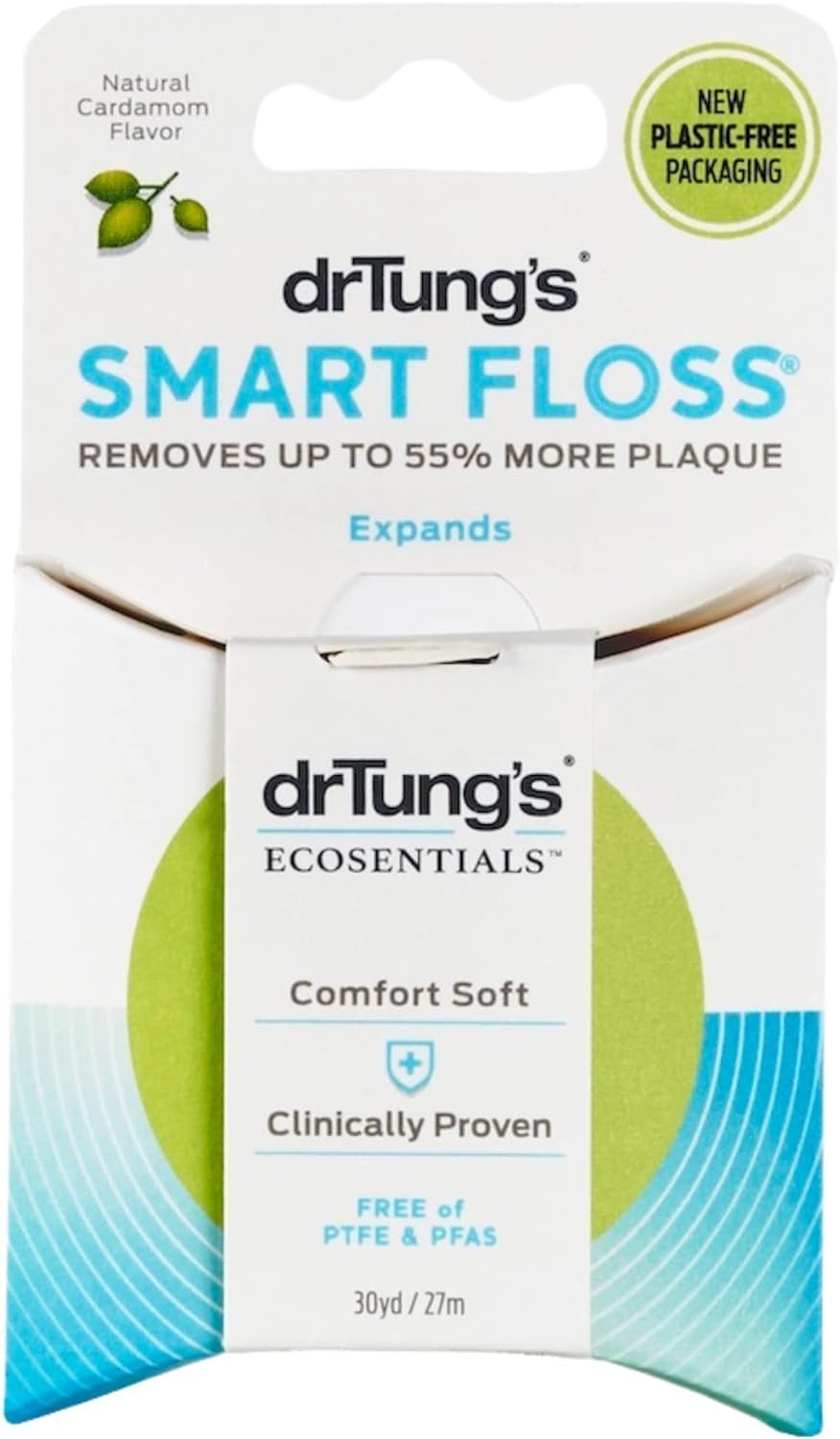 Dr. Tung's Smart Floss, 30 yds, Natural Cardamom Fl