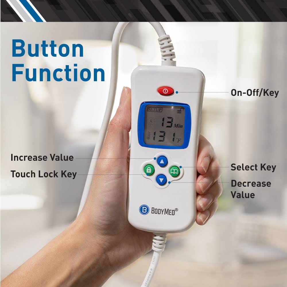 ZZHP1427 14 x 27 Black Digital Electric Moist Heating Pad white/27 inches AD