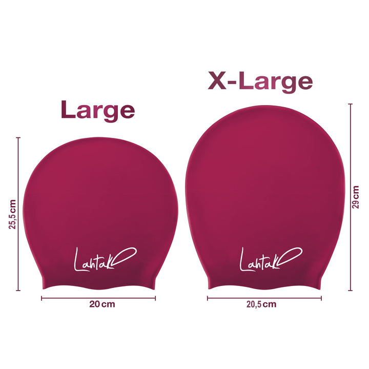 Long Hair Swim Cap - Shower Cap - Stylish Swim Cap for Braids Weaves Dreadlocks - Silicone Shower Cap (Windsor Wine XL)