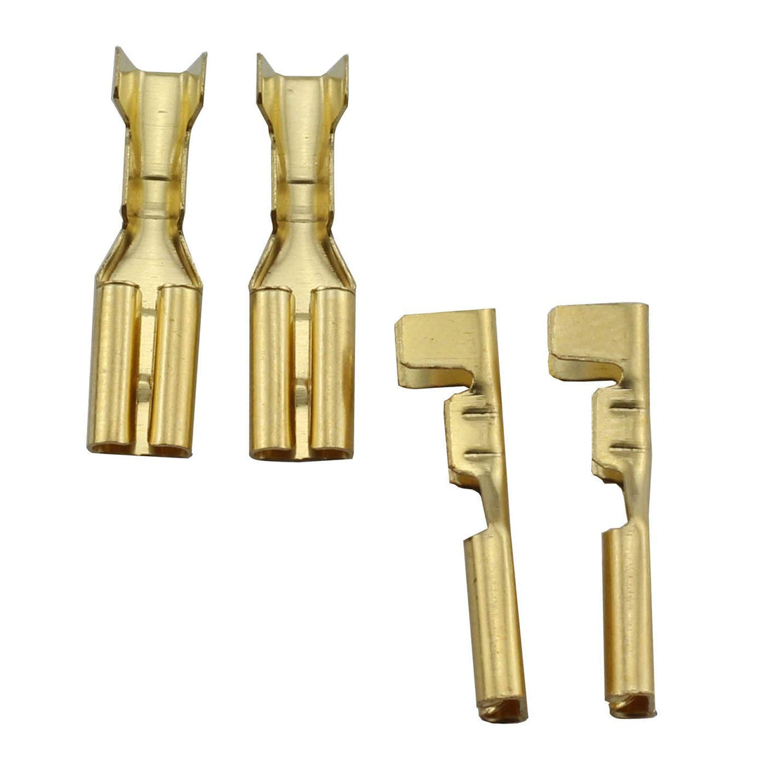 MEETOOT 100pcs 2.8mm Gold Female Spade Crimp Terminal w