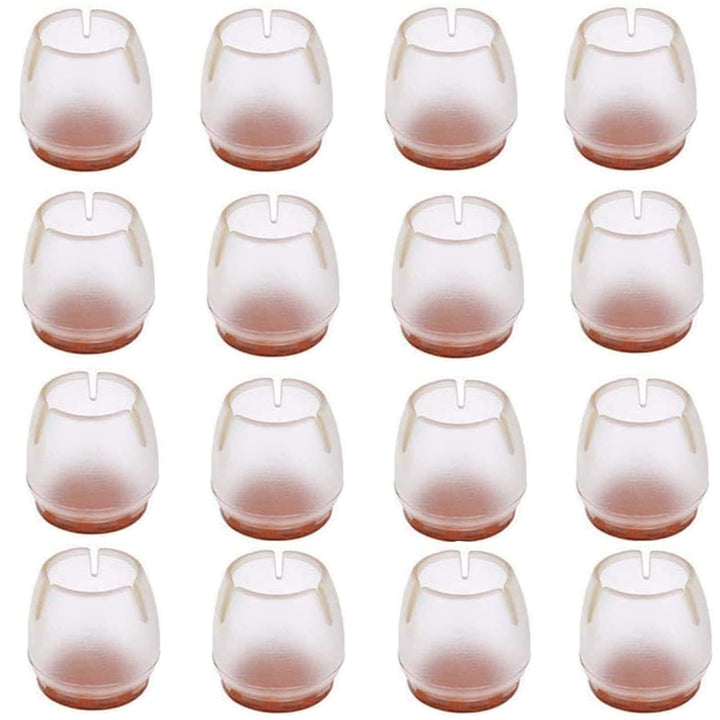 16PCS Round Chair Leg Floor Protector Rubber Caps Silicone Table Pads Furniture Circular Feet Covers (Size 1 to 1-1/7 )
