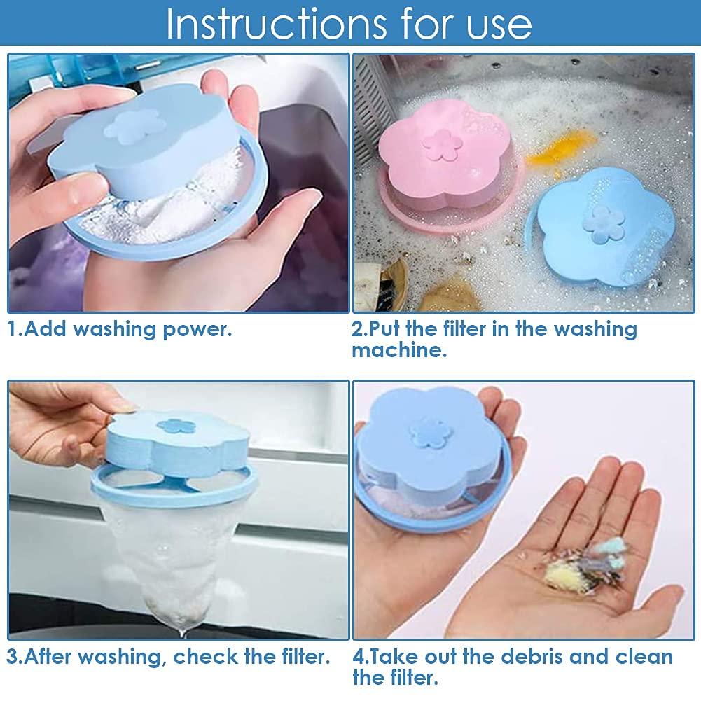 GULLWOLF Hair Filter Cleaning Mesh Bag - Clean Pet Bedd