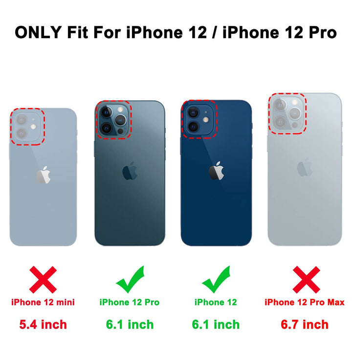 Compatible for iPhone 12/12 Pro Case Built with Screen 