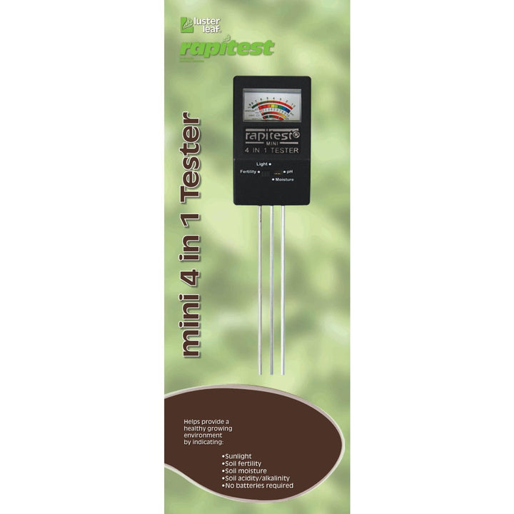 1818 Rapitest 4-in1 Soil pH/Moisture/Fertility/Light Tester, Fertility