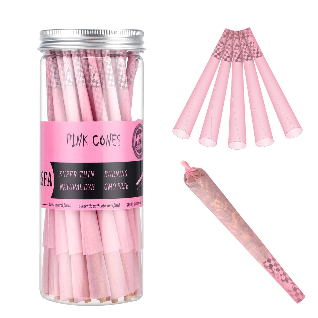 TISFA Pink Pre rolled Cones 60 Pack Rolling Papers King