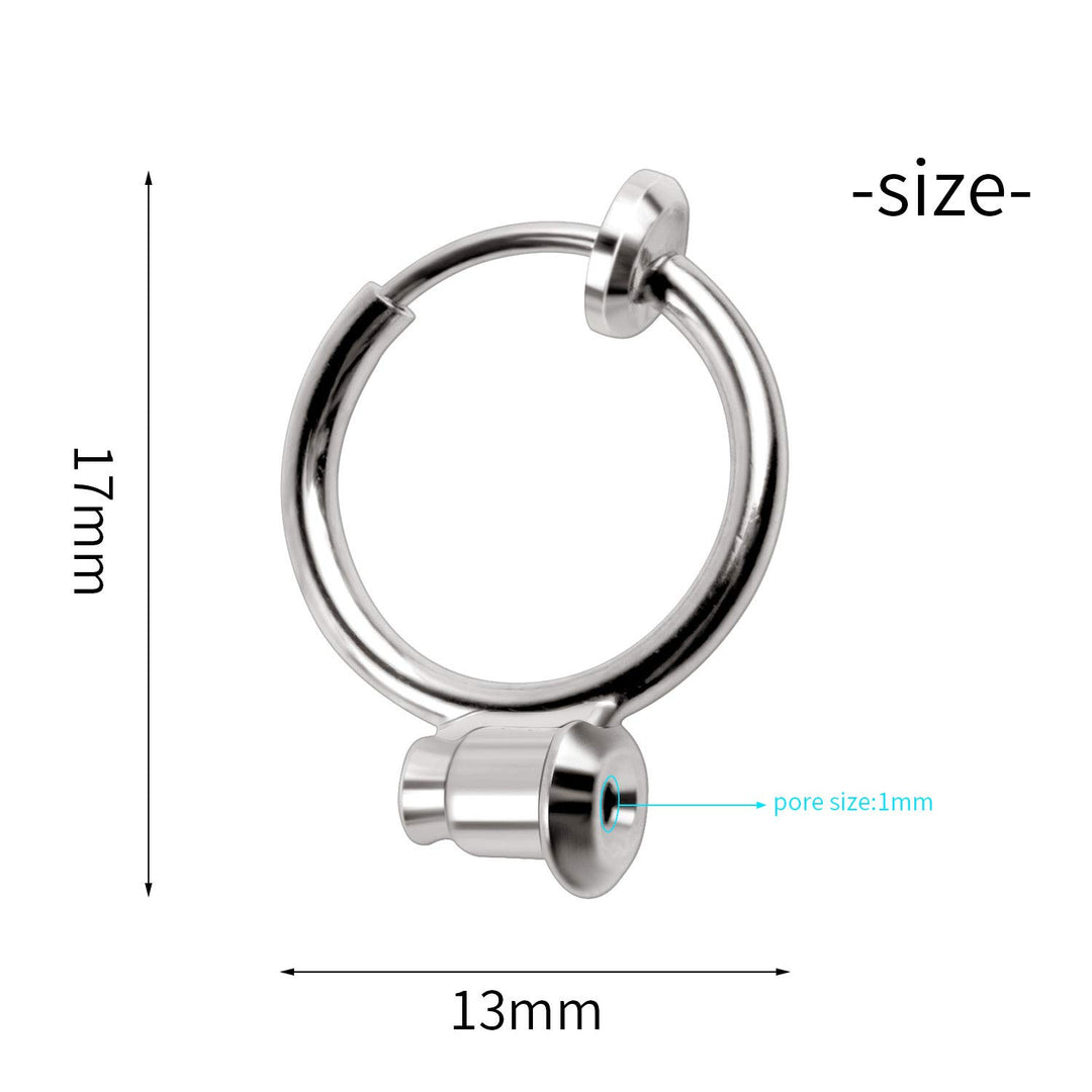 Clip-on Earring Converter,16 Pieces Earring Clip Conver