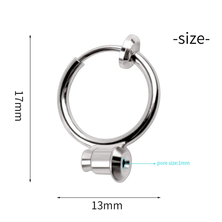 Clip-on Earring Converter,16 Pieces Earring Clip Conver