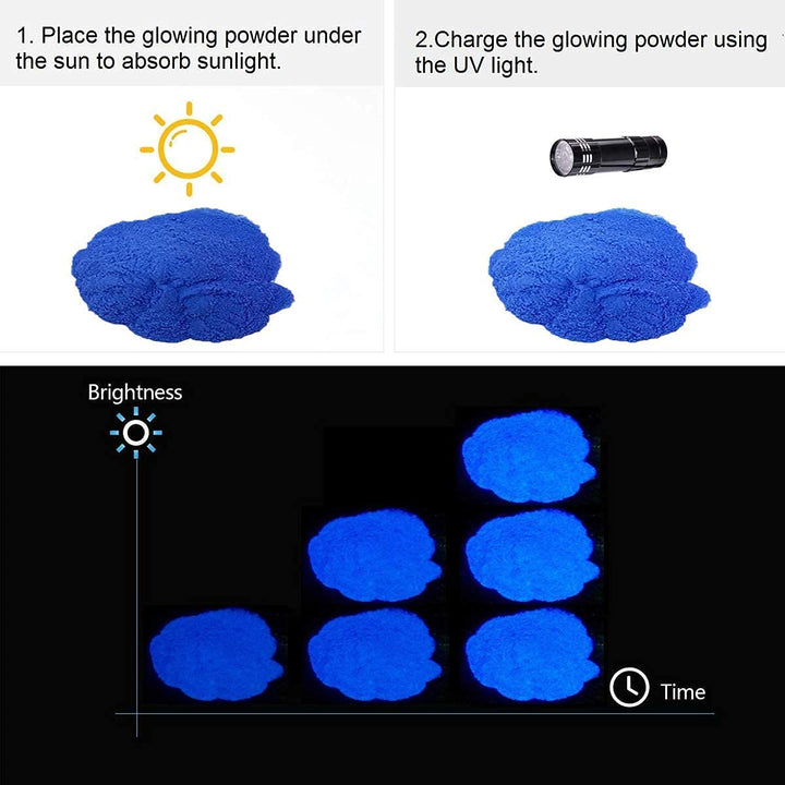 Glow in the Dark Pigment Powder, Halloween 12 Color 0.7