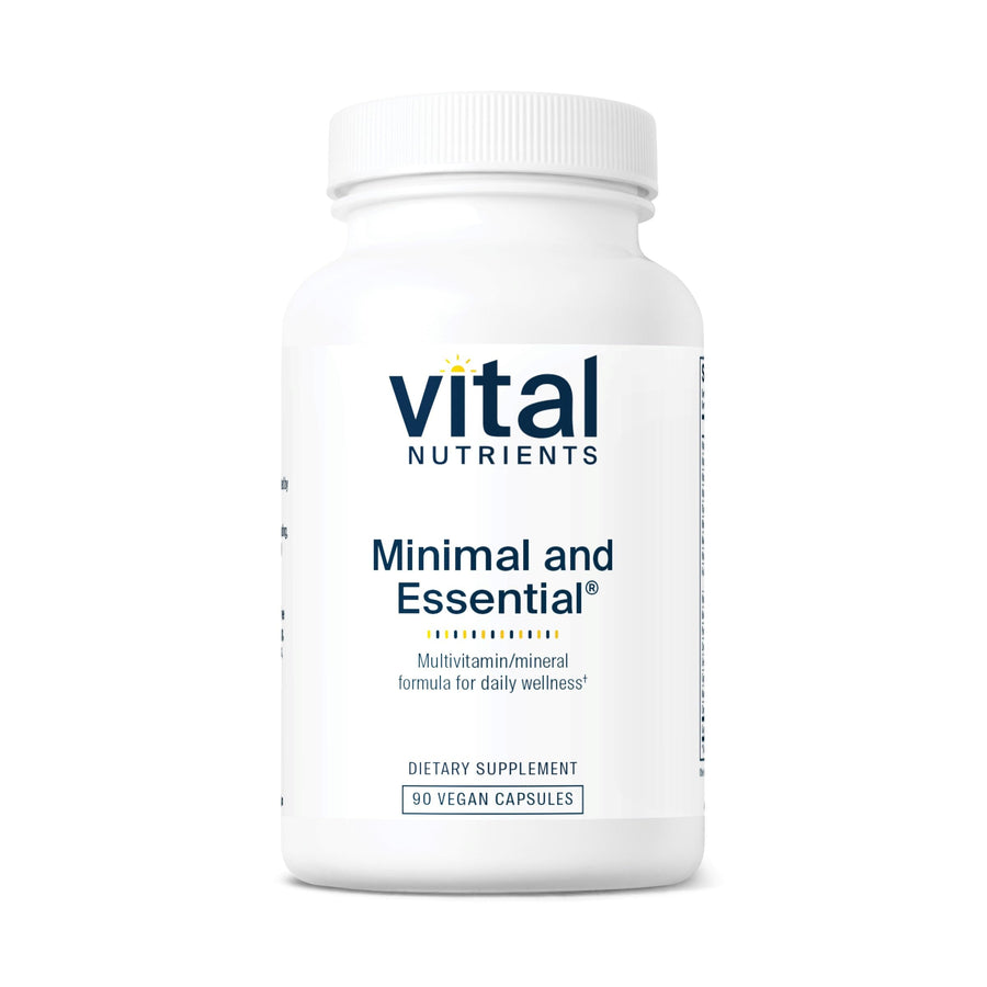 Minimal and Essential Multivitamin | Vegetarian One per Day Multi Vitamin, Mineral, & Antioxidant Supplement* | Iron-Free | Gluten, Dairy, Soy Free | Non-GMO | 90 Capsules