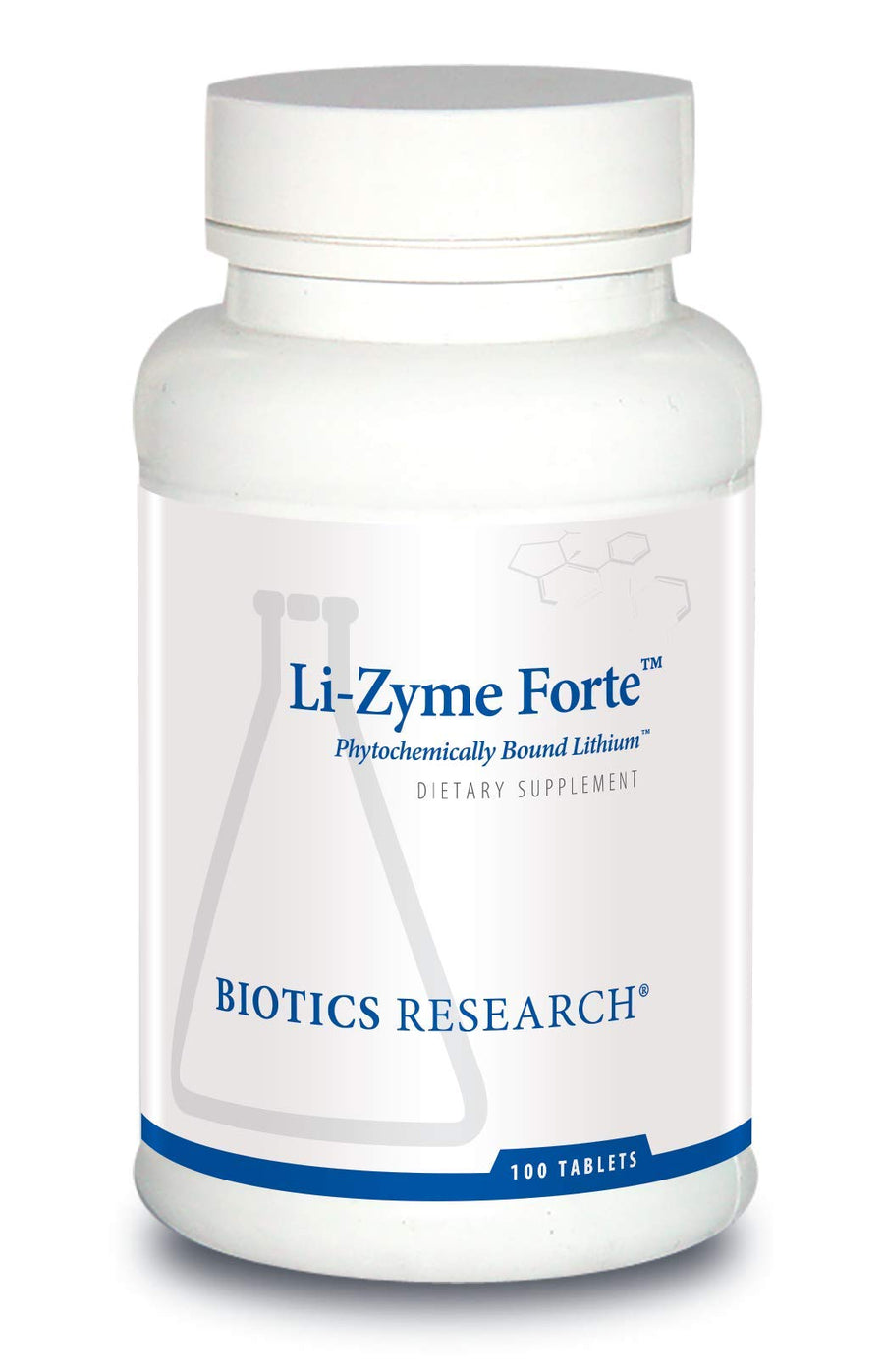 Li Zyme Forte Plant-sourced, phytochemically Bound Lithium. Supports Brain Function. Memory and Mood Support.100 Tablets
