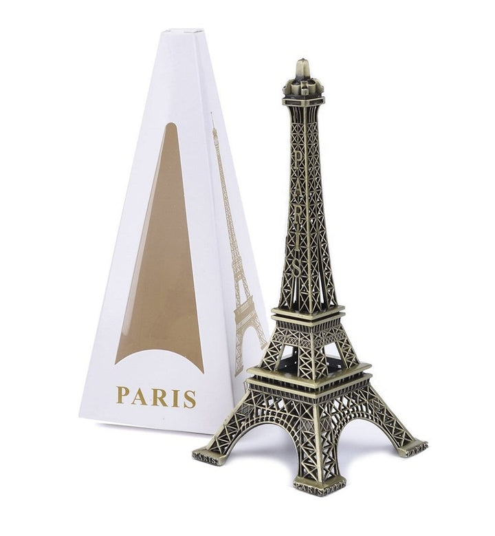 ® 5.9 inch Bronze Paris Eiffel Tower Modelling Iron Craft Art Gift for Home Decoration Statues