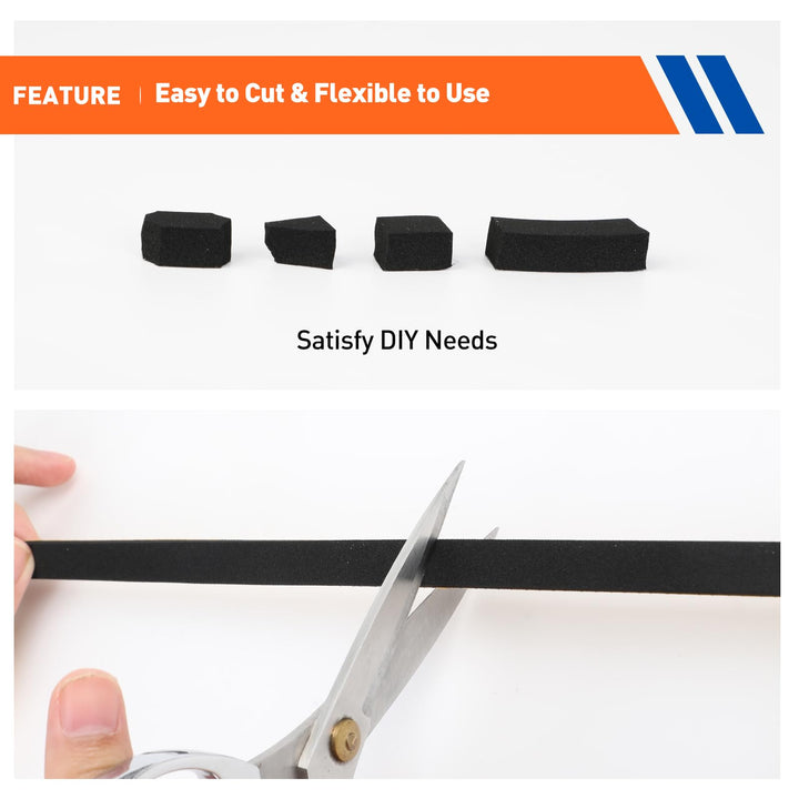 MAGZO Weather Stripping Door Seal, 1/2 Inch Wide X 1/2 