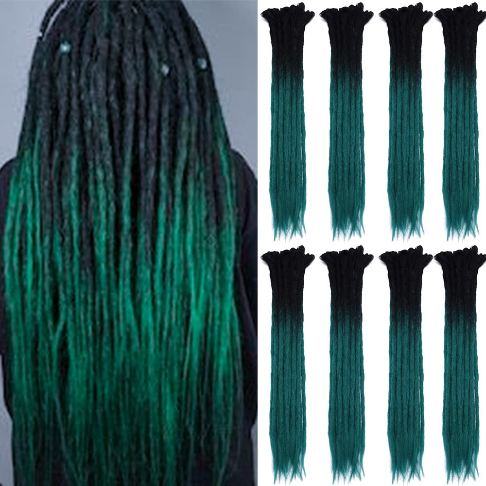 20 Dreadlock Extension Ombre For Hip-Hop Synthetic Heat Resistant Crochet Braiding Hair Handmade Reggae Extension Twist Braiding Hairpiece Box Braid For Man Women(5strands/1pack,ash blonde)
