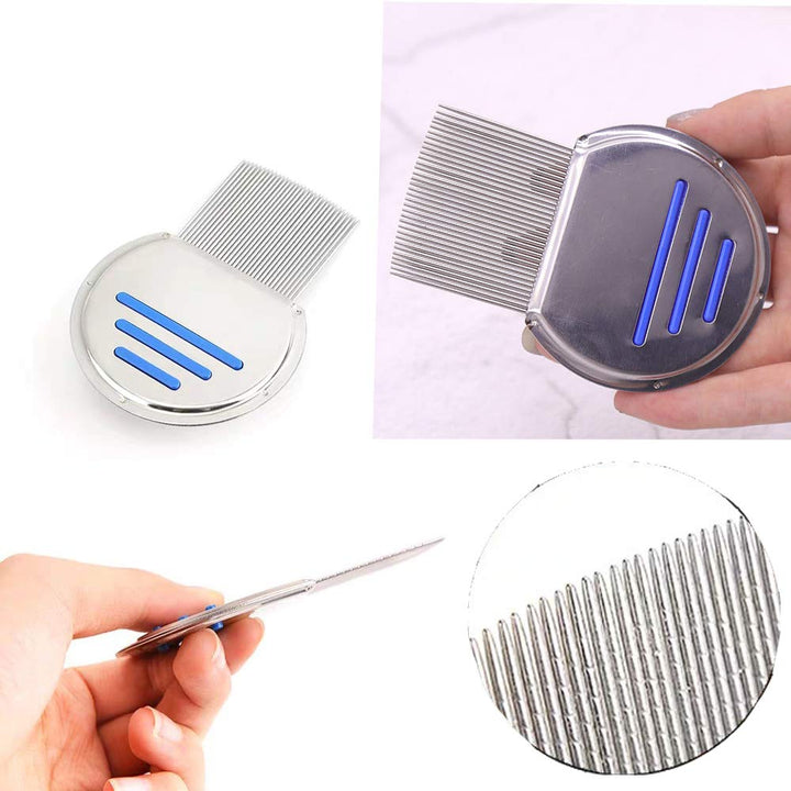 Qtopun Nits Free Lice Comb, Set of 6 Stainless Steel Lo