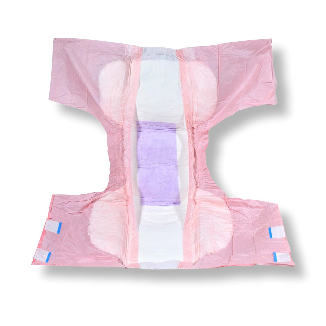 - Princess Pink - Overnight Adult Diapers (12 Pack) (Medium)