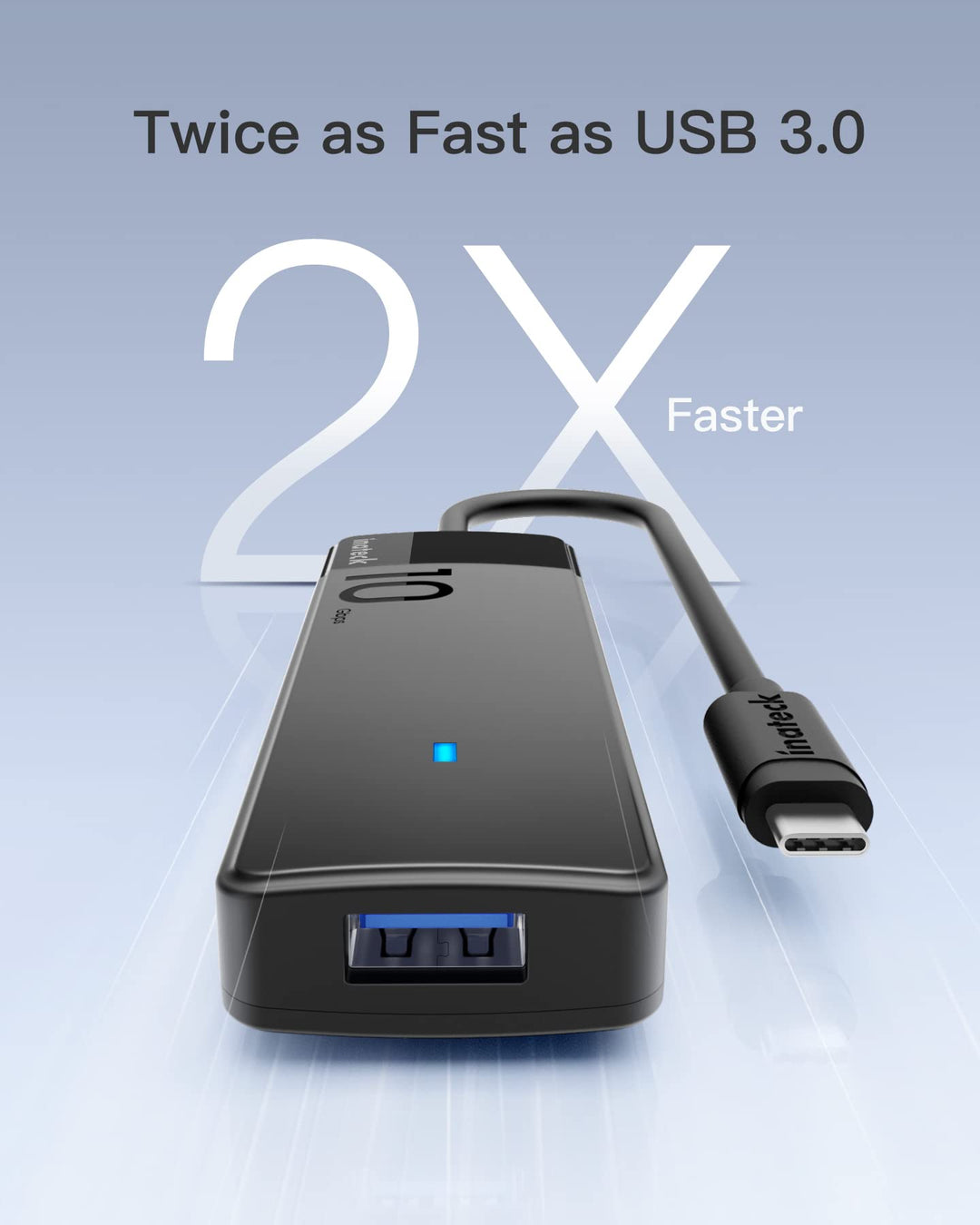 USB 3.2 Gen 2 Speed, USB C to USB Hub with 4 USB A Ports, HB2025