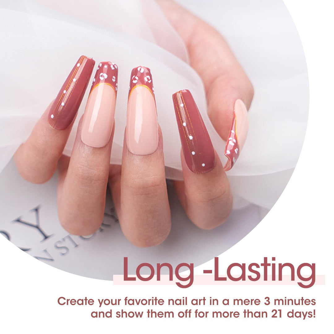 Gel Nail Polish Set - 6 Colors Pretty in Pastel Series - Soft Pastel Nail Art Colors Long Lasting Home Gel Manicure Kit