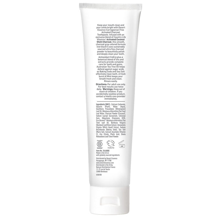 Desert Essence - Carrageenan Free Activated Charcoal To