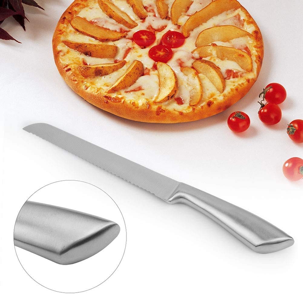 Bread Knife Stainless Steel Serrated Baking Knife Cake Bread Kitchen Cutter Hand Tool