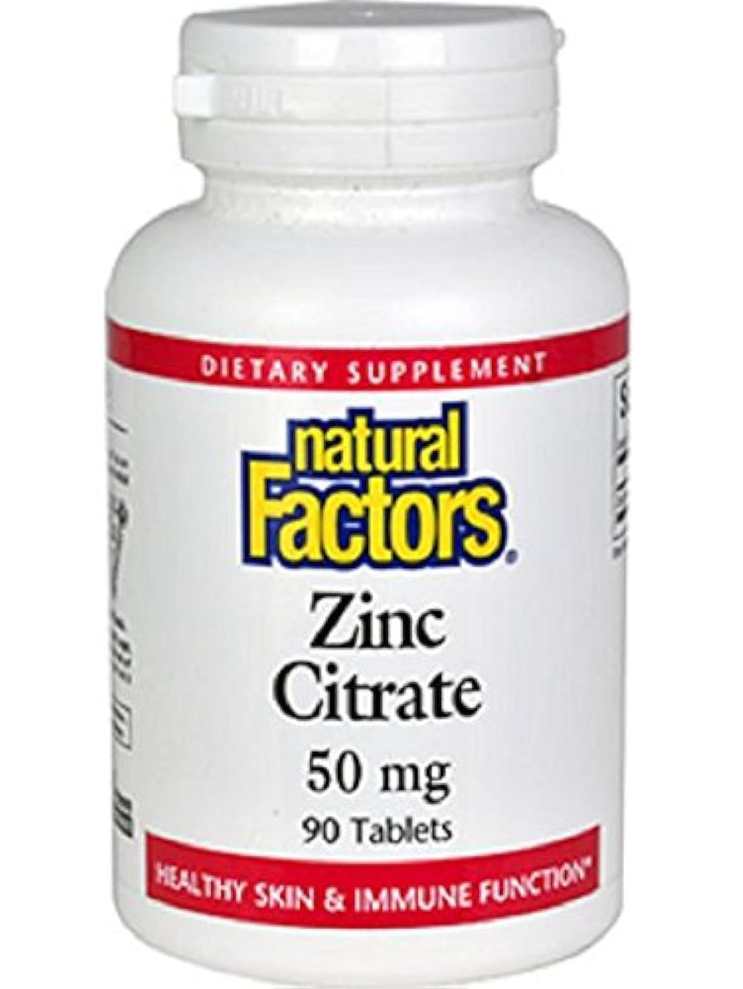 Natural Factors Zinc Citrate 50mg Tablets, 90-Count (Pack of 2)