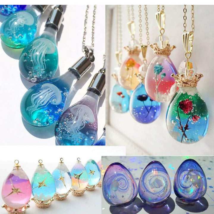 Eggs Ball Silicone Resin Molds for Jewelry Keychain, Epoxy Resin Ball Spheroid Necklace Stone Mold, Mini Orbs Pendant Casting Silicon Mold for UV Resin Crafts, DIY Easter Eggs Planet Jewelry Making