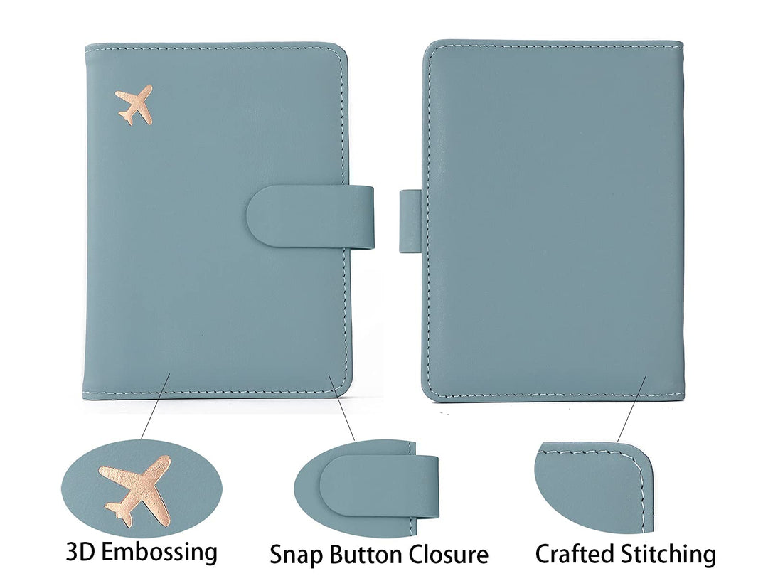 Rfid Passport Holder for Travel women/Men, Cute Passport Wallet Rfid Blocking Card Slots, Rfid Passport Cover/CaseTravel Wallet, Passport Book Holder (1, Green2)